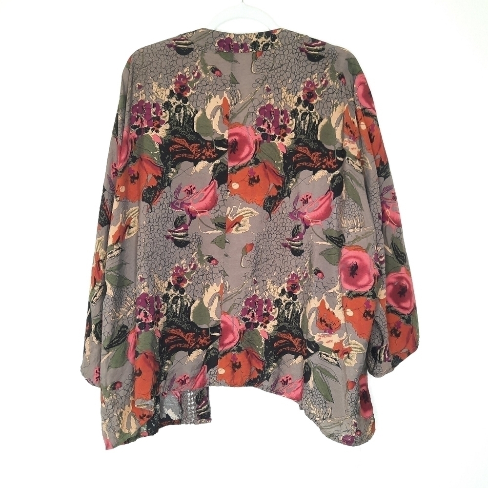 Soft Surroundings Garden Floral Kimono Topper XL - Picture 4 of 7